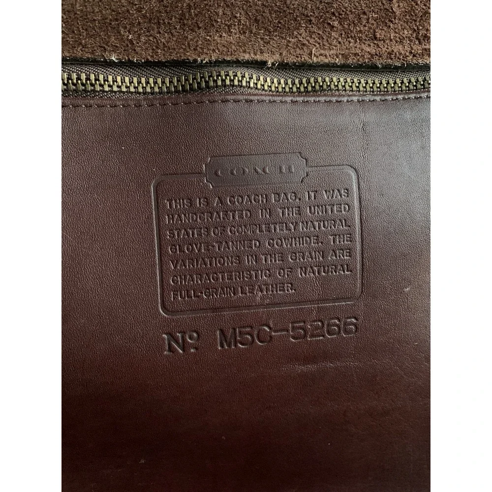 Vintage Coach Beekman Briefcase Shoulder Bag 5266 USA Brown Leather